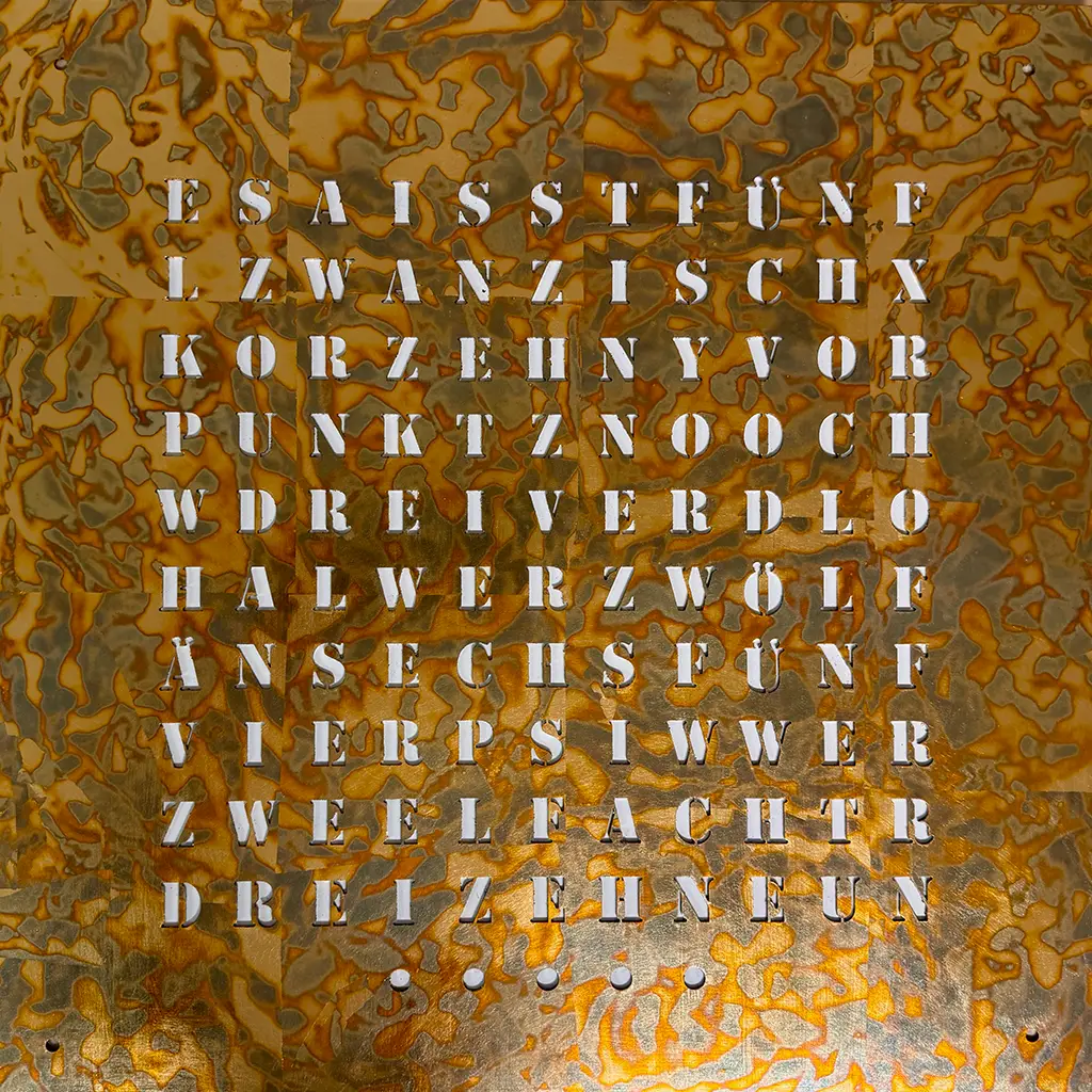 Word Clock Blattmetall